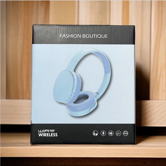 P2961 Heavy Bass Headphones Wireless Noise Canceling Gaming Headphones Blue - Picture 2 of 3